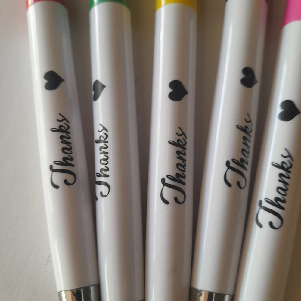 Set Of 5 Thumbs Up Thank You Ballpoint Pens Cute Gift